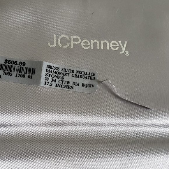 18K Silver Diamonart Graduated Stone 17.5" Necklace - Picture 10 of 10